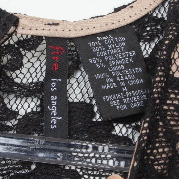 Fire Los Angeles Womens Sleeveless Lace Velvet Mini Dress Size S Goth‎ Witchy - Picture 5 of 9